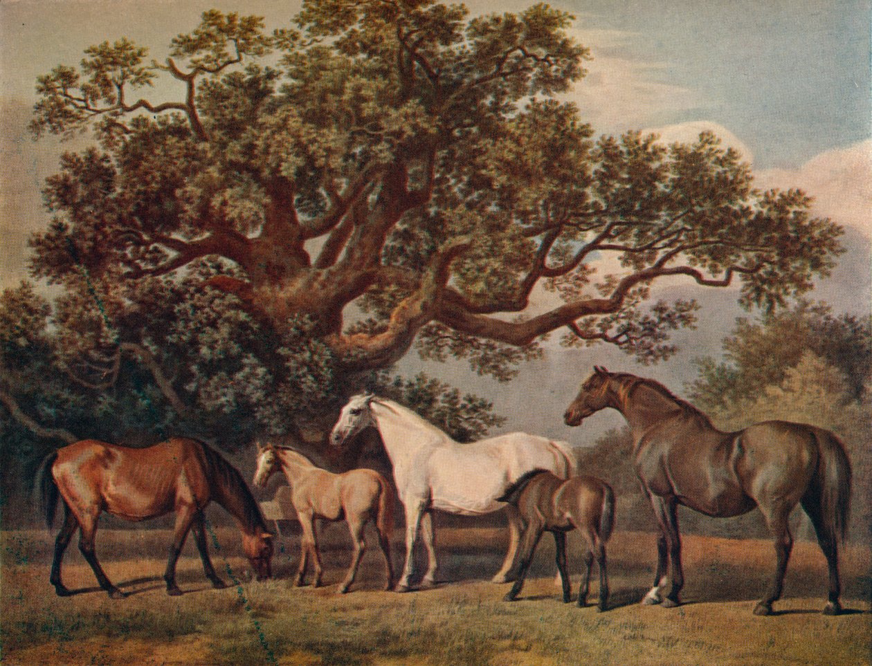 Broodmerries en veulens door George Townley Stubbs