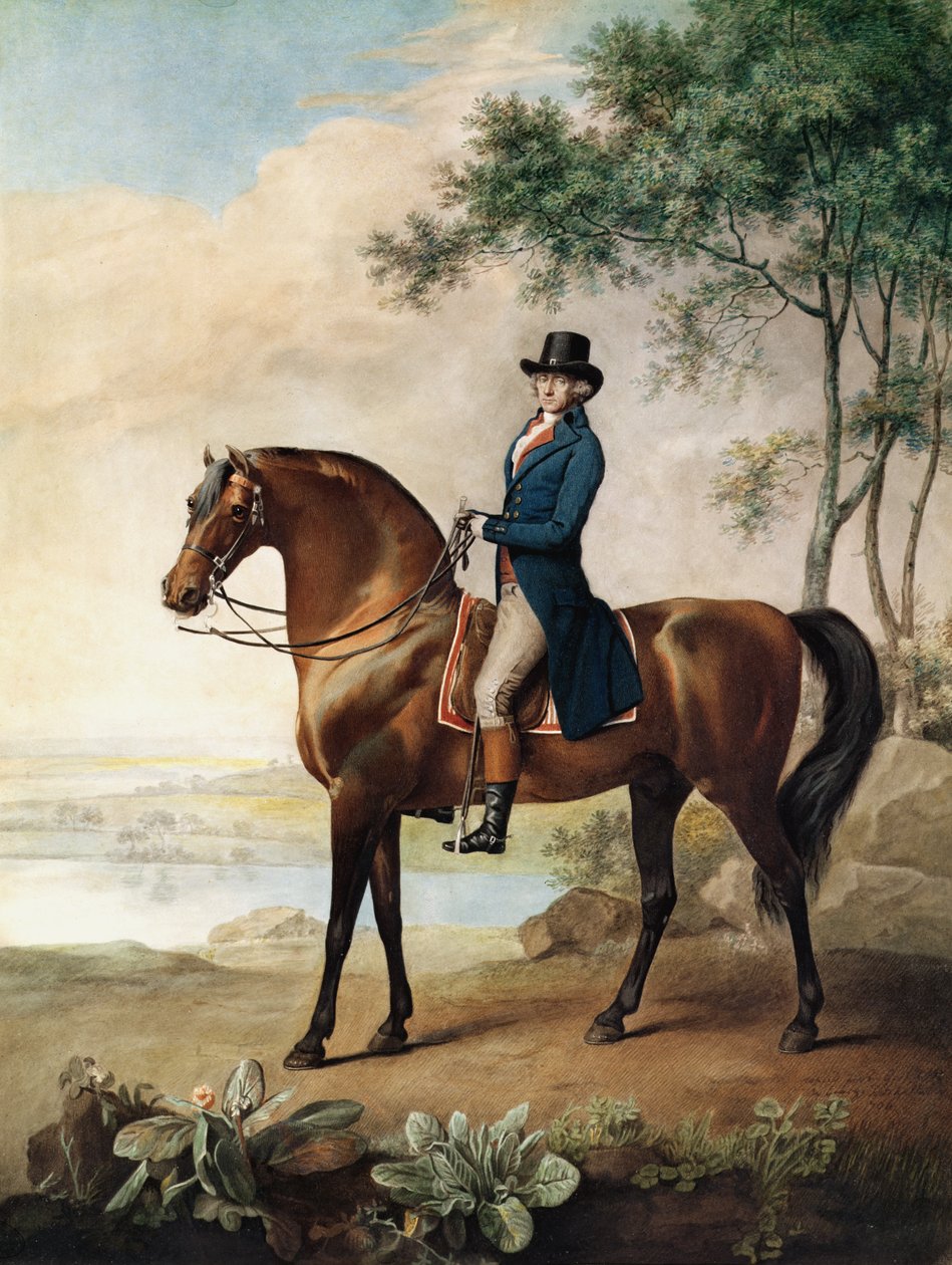 Warren Hastings Esq. op zijn Arabische paard, naar een schilderij van George Stubbs door George Townley Stubbs