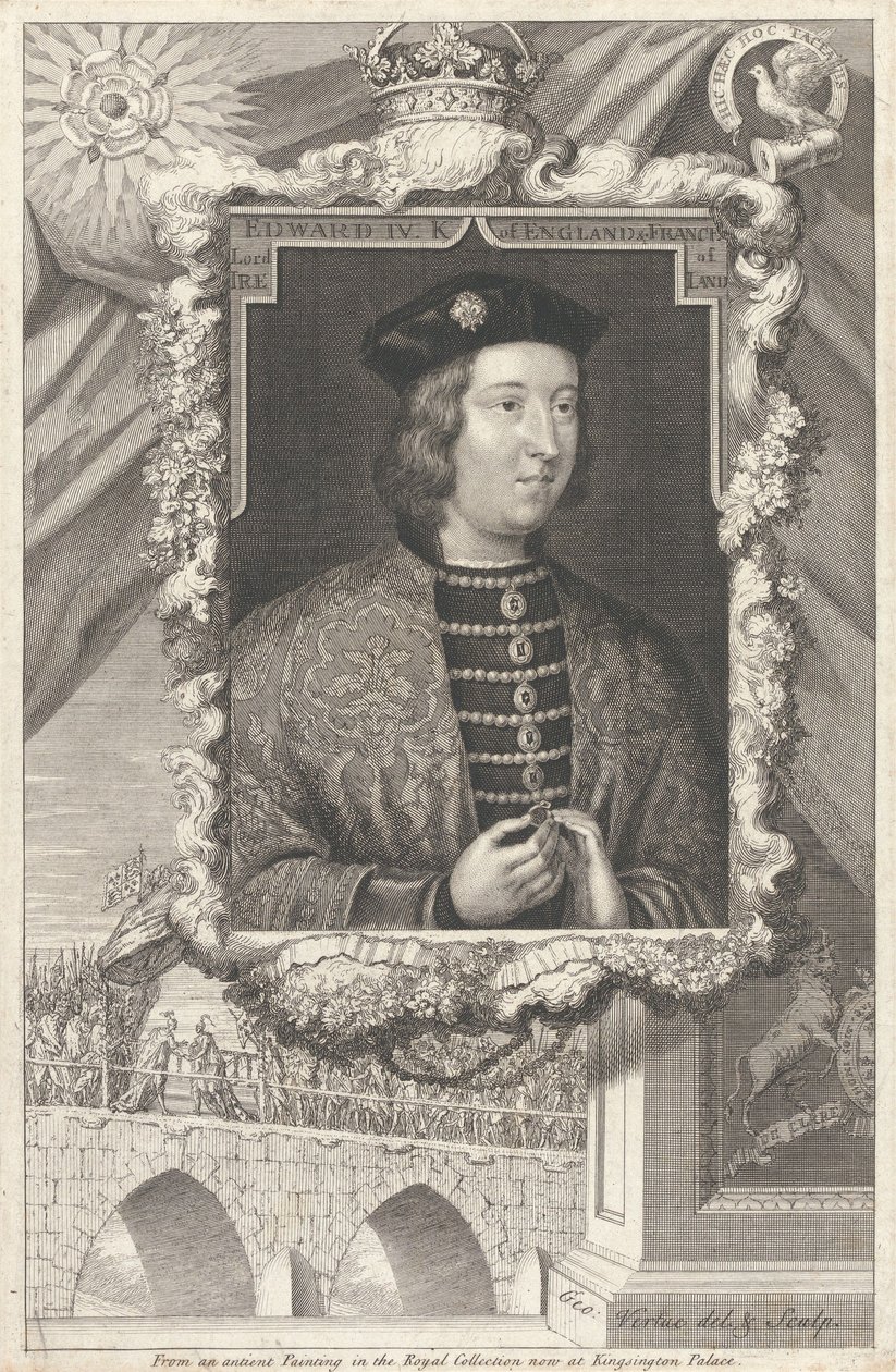 Eduard IV, koning van Engeland en Frankrijk, heer van Ierland door George Vertue