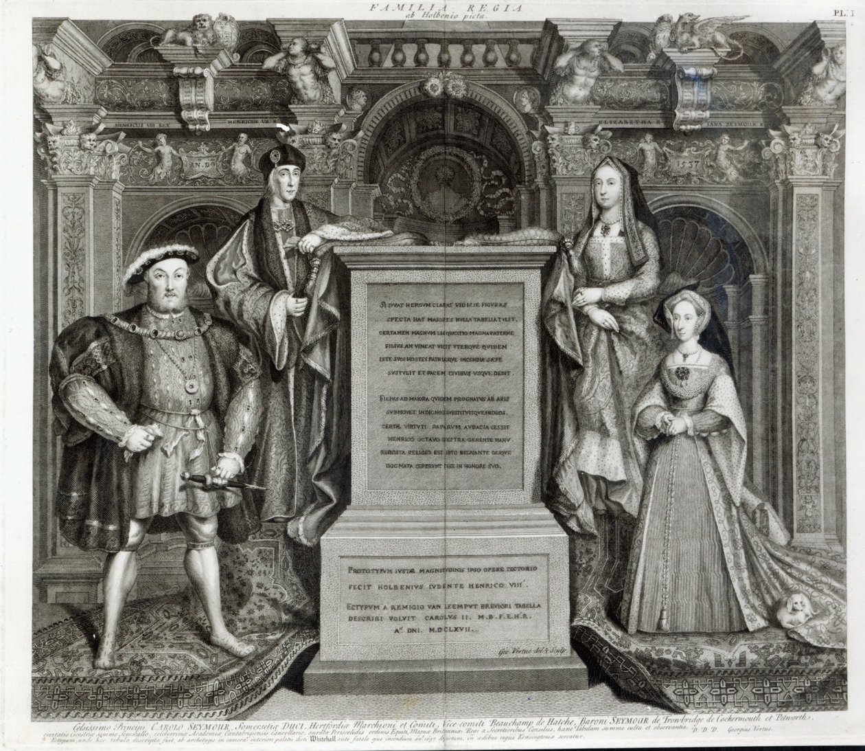 Familia Regia, of De Familie van Hendrik VIII, 1742 door George Vertue
