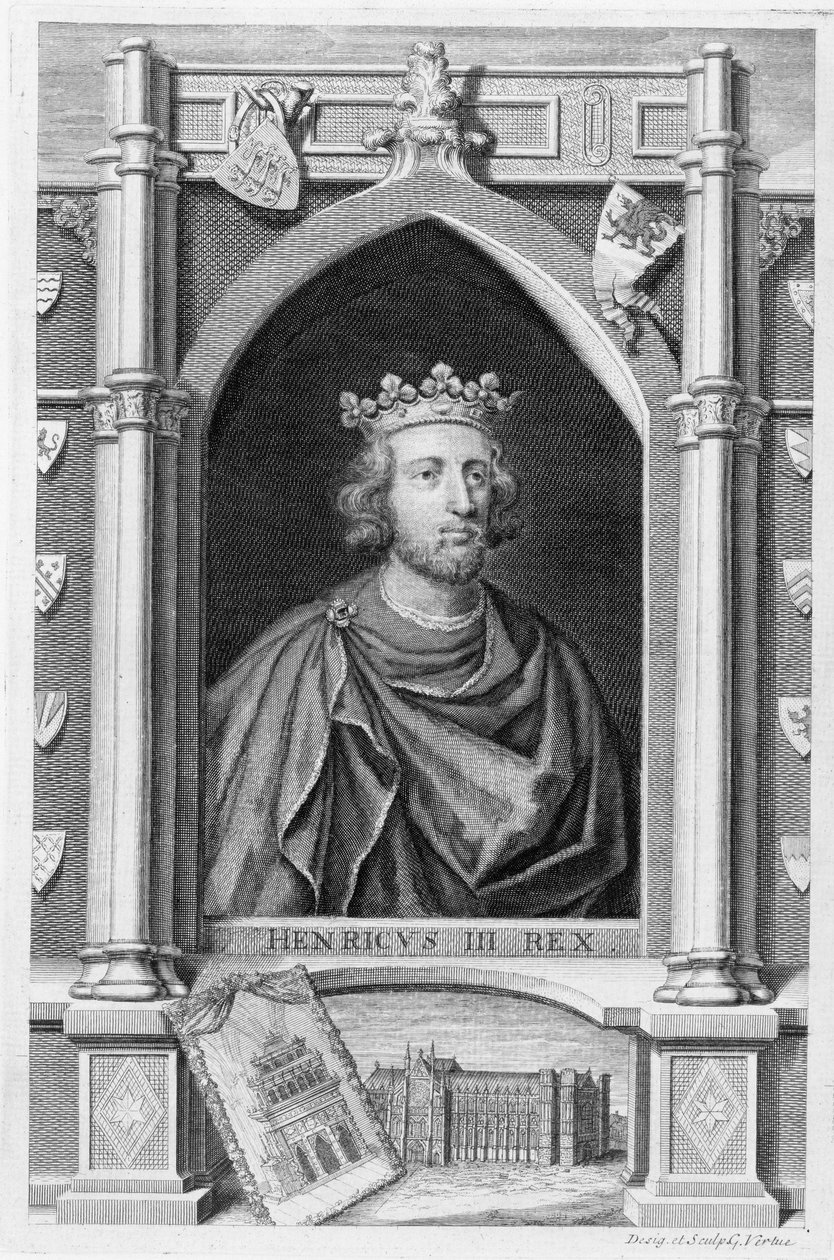 Hendrik III, koning van Engeland door George Vertue