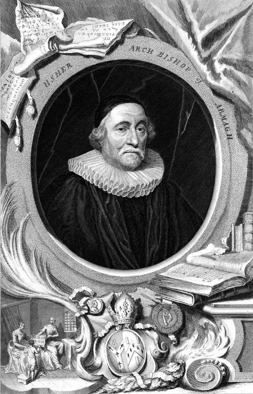 James Ussher, 17e-eeuwse Engelse geestelijke en aartsbisschop van Armagh, 18e eeuw door George Vertue