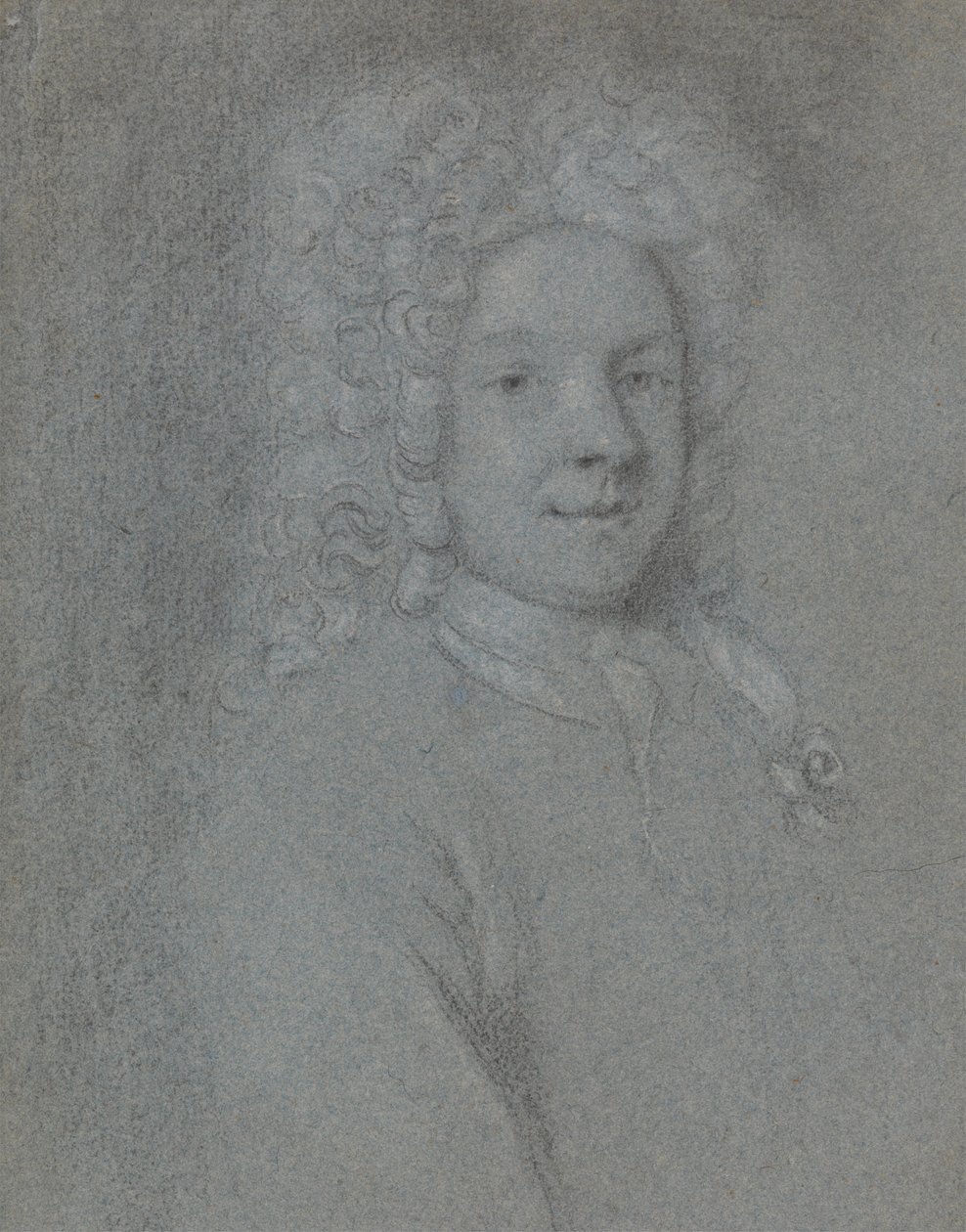 Portret van John Dixon, naar Rechts Kijken door George Vertue