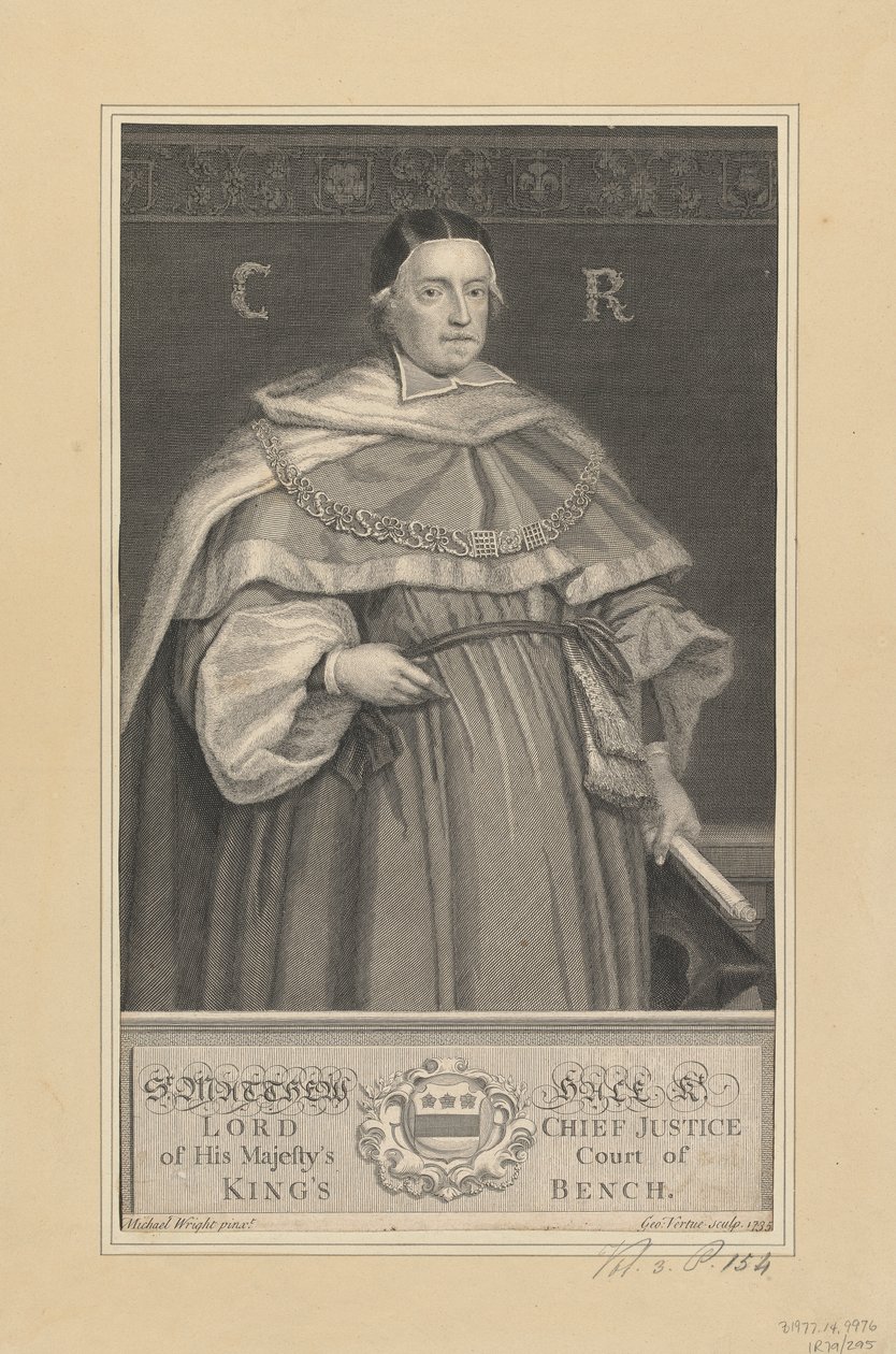 Sir Matthew Hale door George Vertue