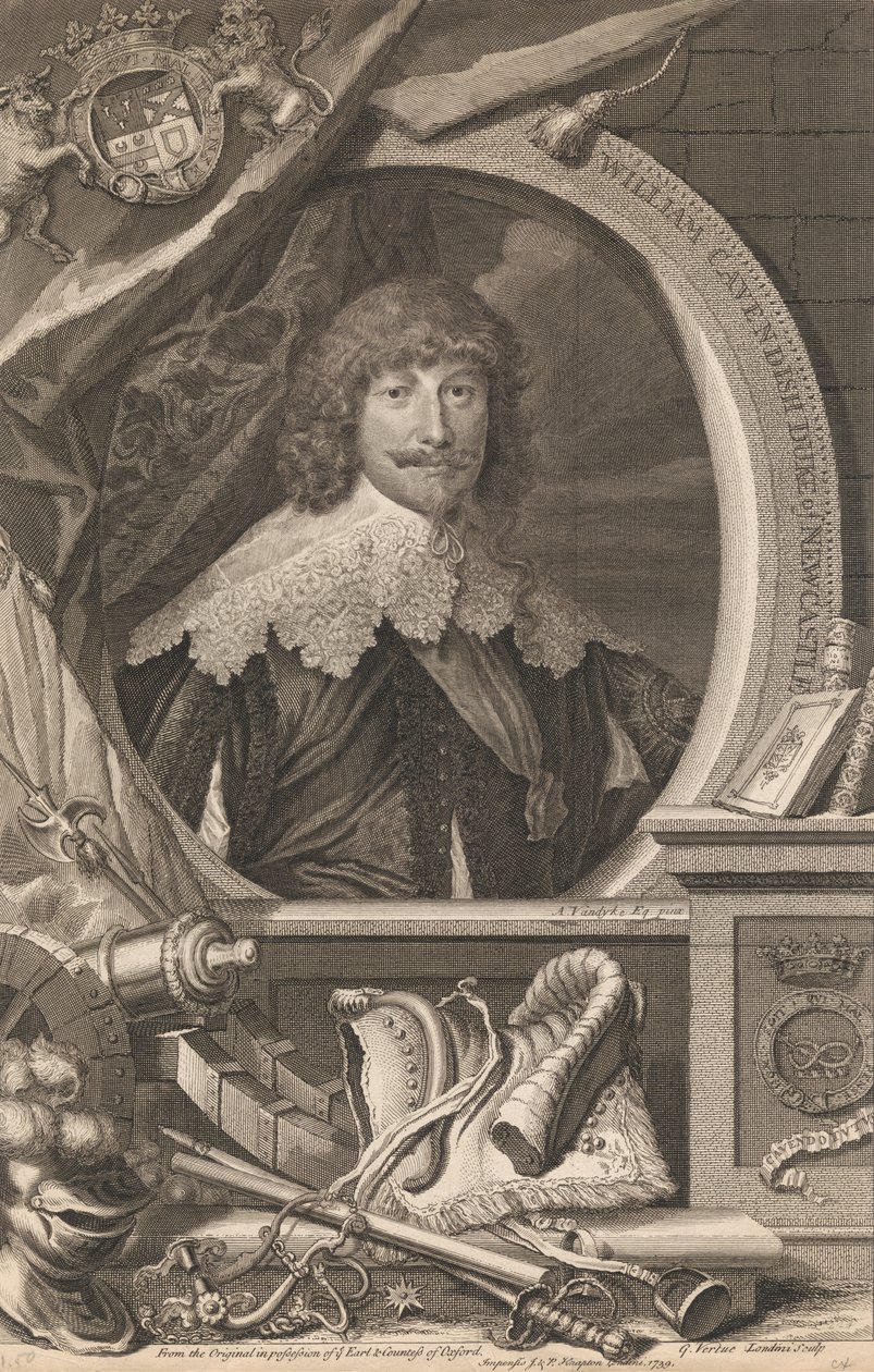 William Cavendish, hertog van Newcastle door George Vertue