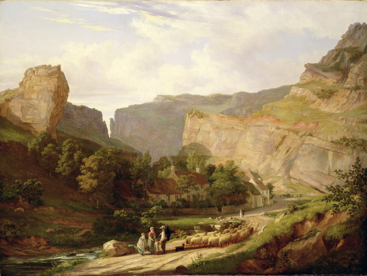 Een uitzicht op Cheddar Gorge door George Vincent