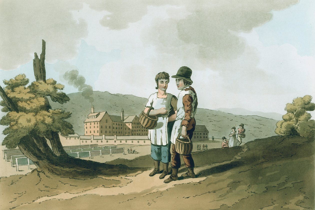 De fabriekskinderen, 1814 door George Walker of Seacroft