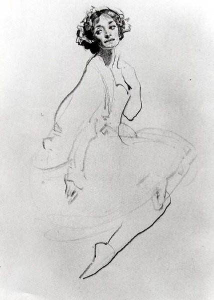 Studie van een Balletdanseres, c. 1911 door George Washington Lambert