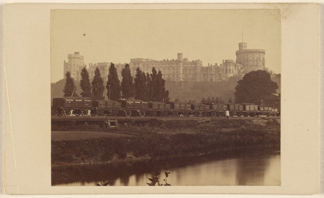 Windsor Castle, gezien vanaf de Theems door George Washington Wilson