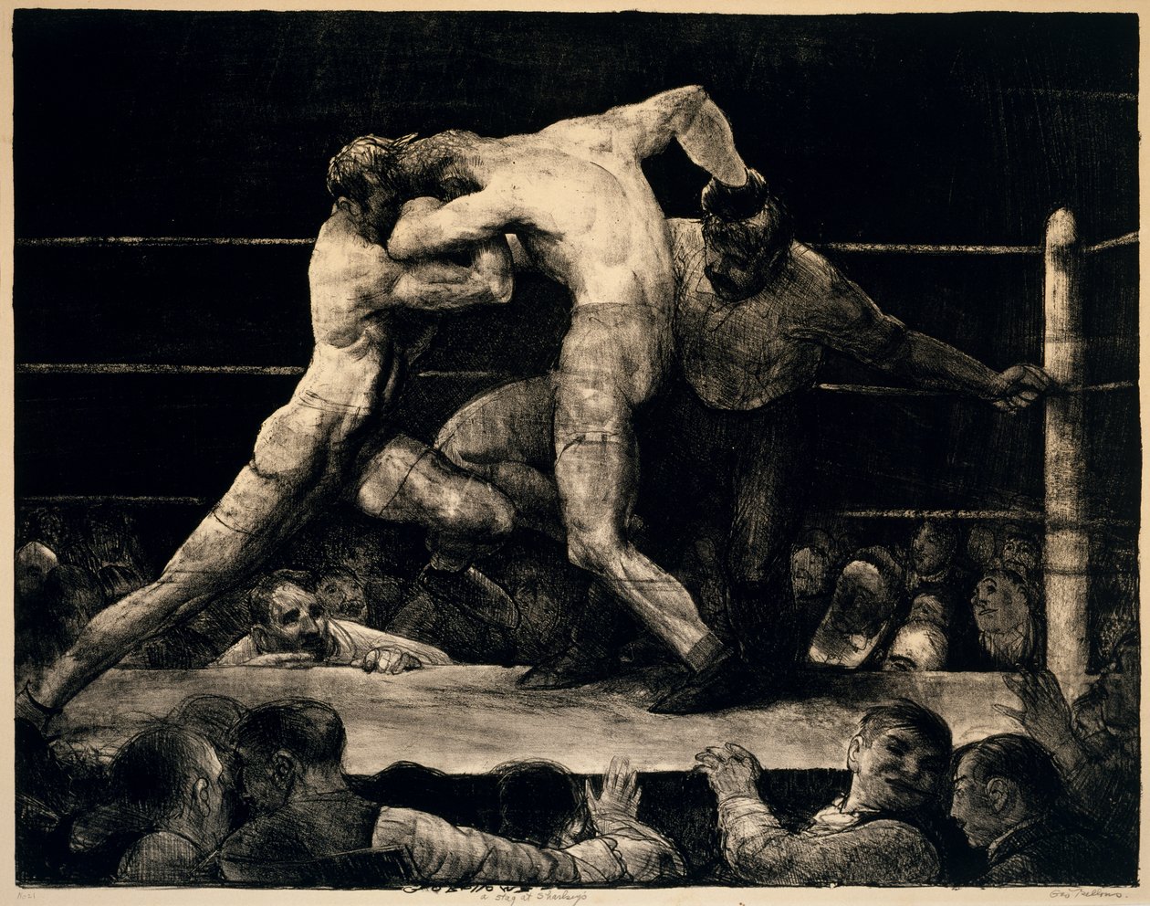 Een Hert bij Sharkeys door George Wesley Bellows