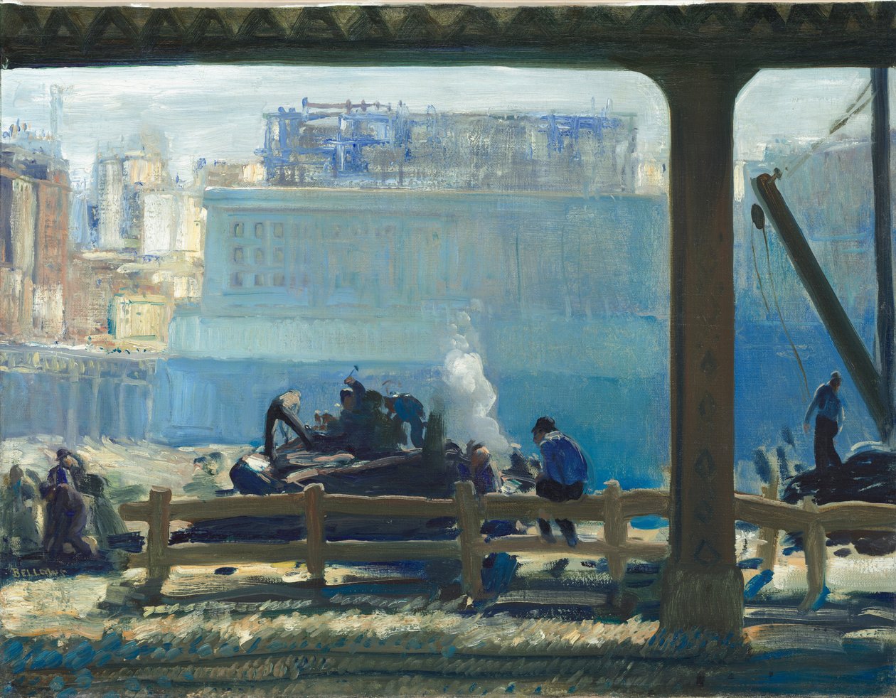 Blauwe ochtend door George Wesley Bellows
