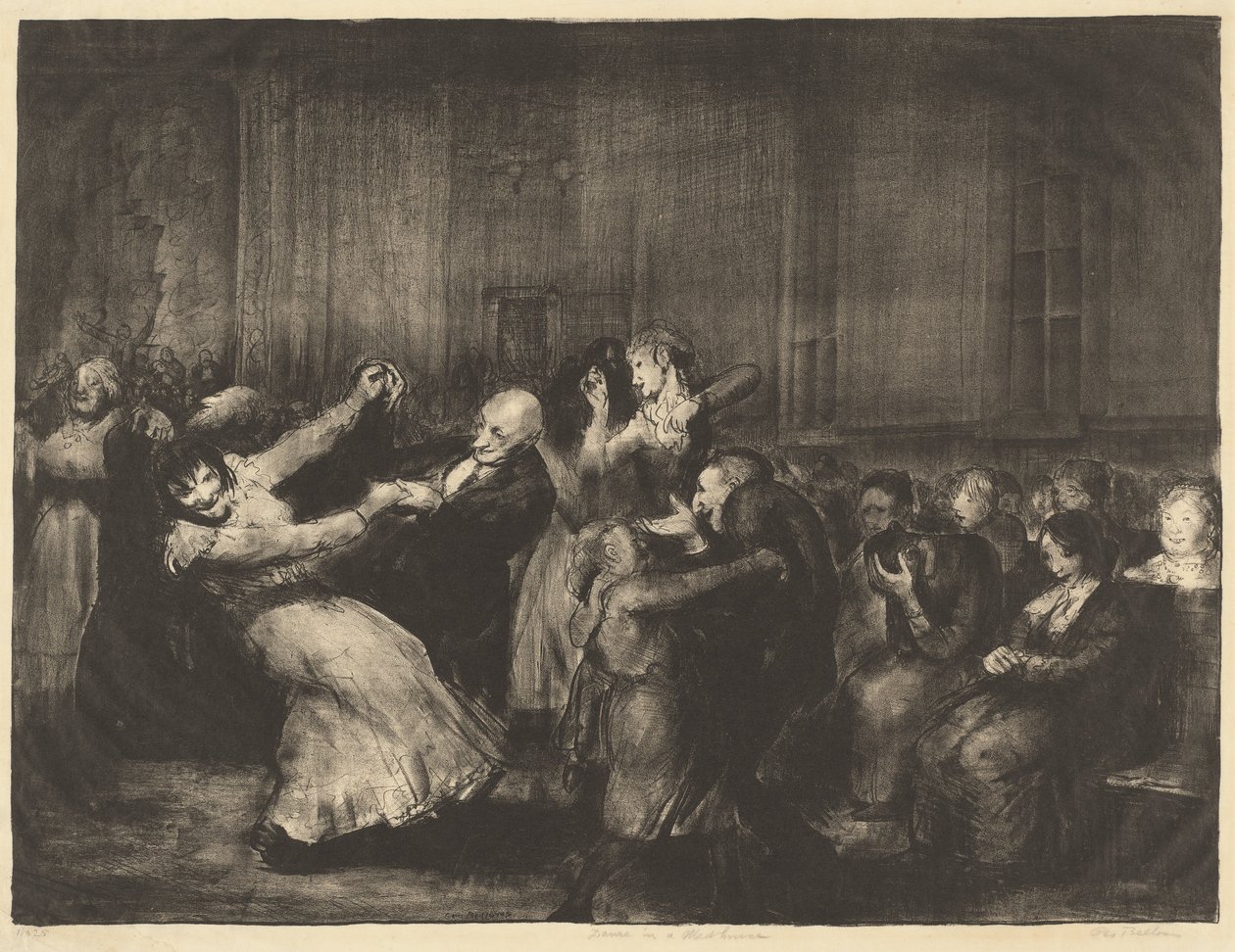 Dans in een gekkenhuis, 1917 door George Wesley Bellows