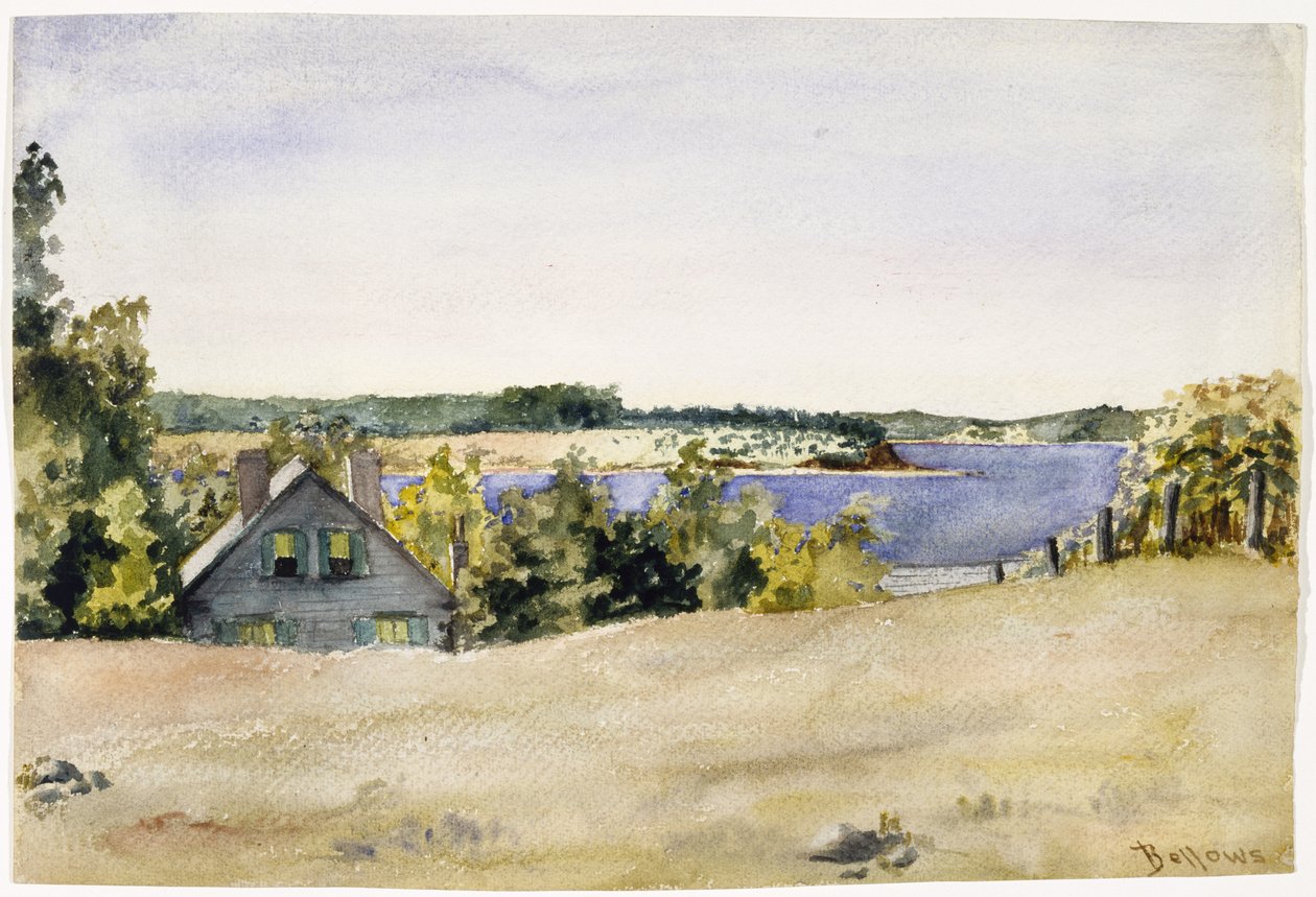 Gardiners Bay vanaf Sag Harbor, 1899 door George Wesley Bellows