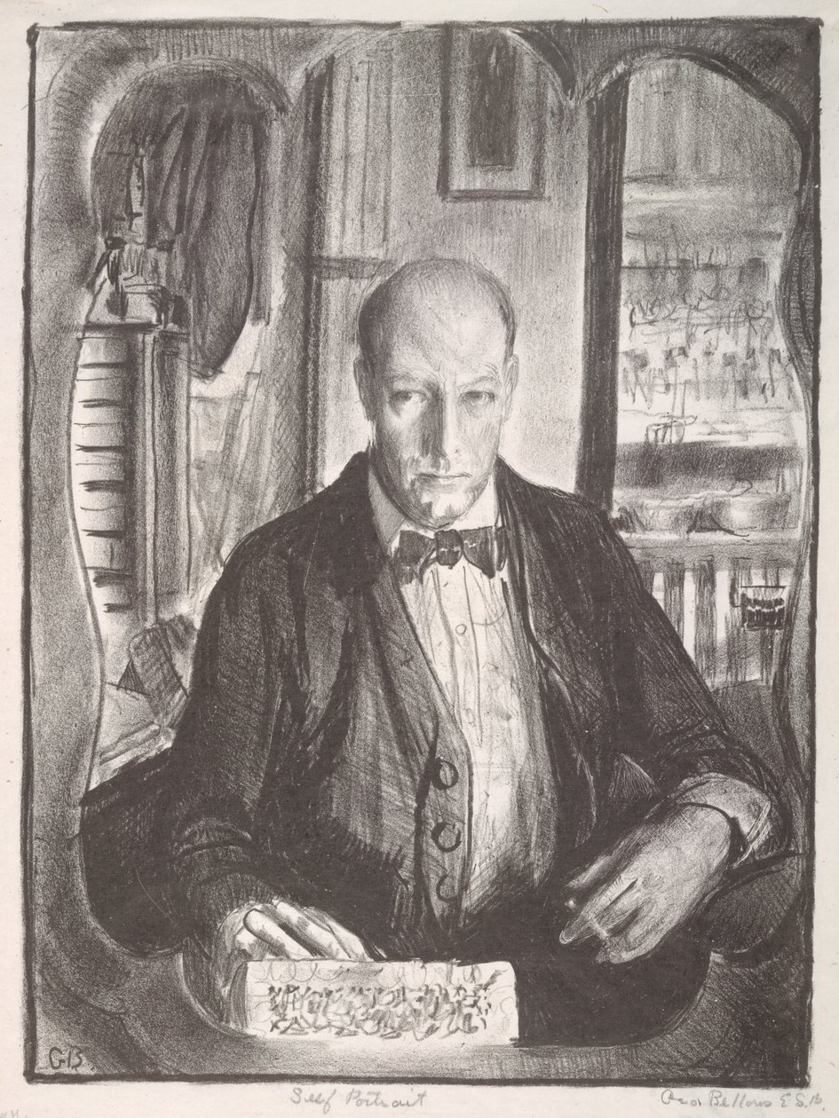 Zelfportret van George Wesley Bellows door George Wesley Bellows