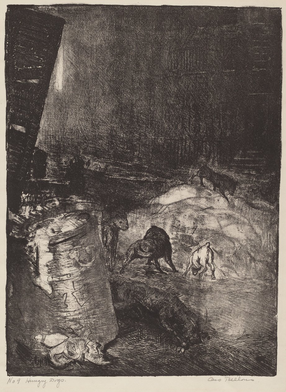 Hongerige Honden, tweede steen door George Wesley Bellows
