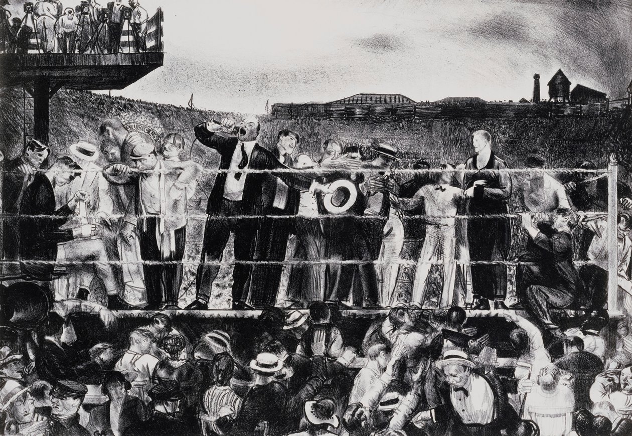 Introductie van Georges Carpentier, 1921 door George Wesley Bellows