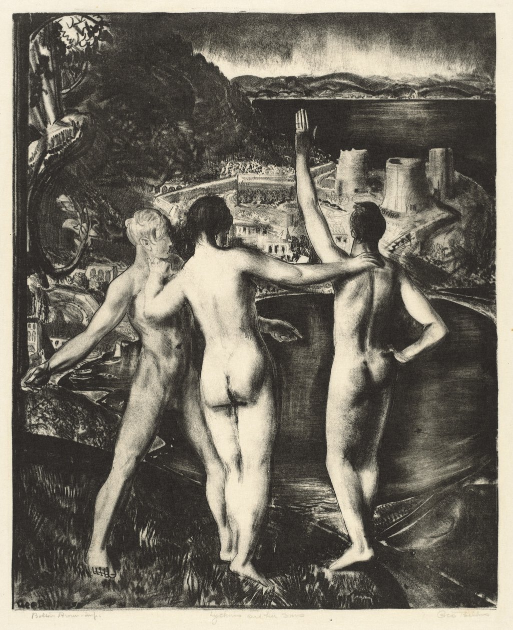 Lychnis en Haar Zonen, 1923 door George Wesley Bellows