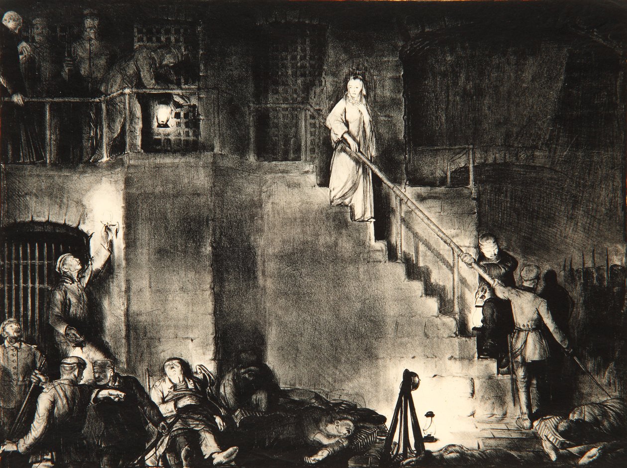 Moord op Edith Cavell door George Wesley Bellows