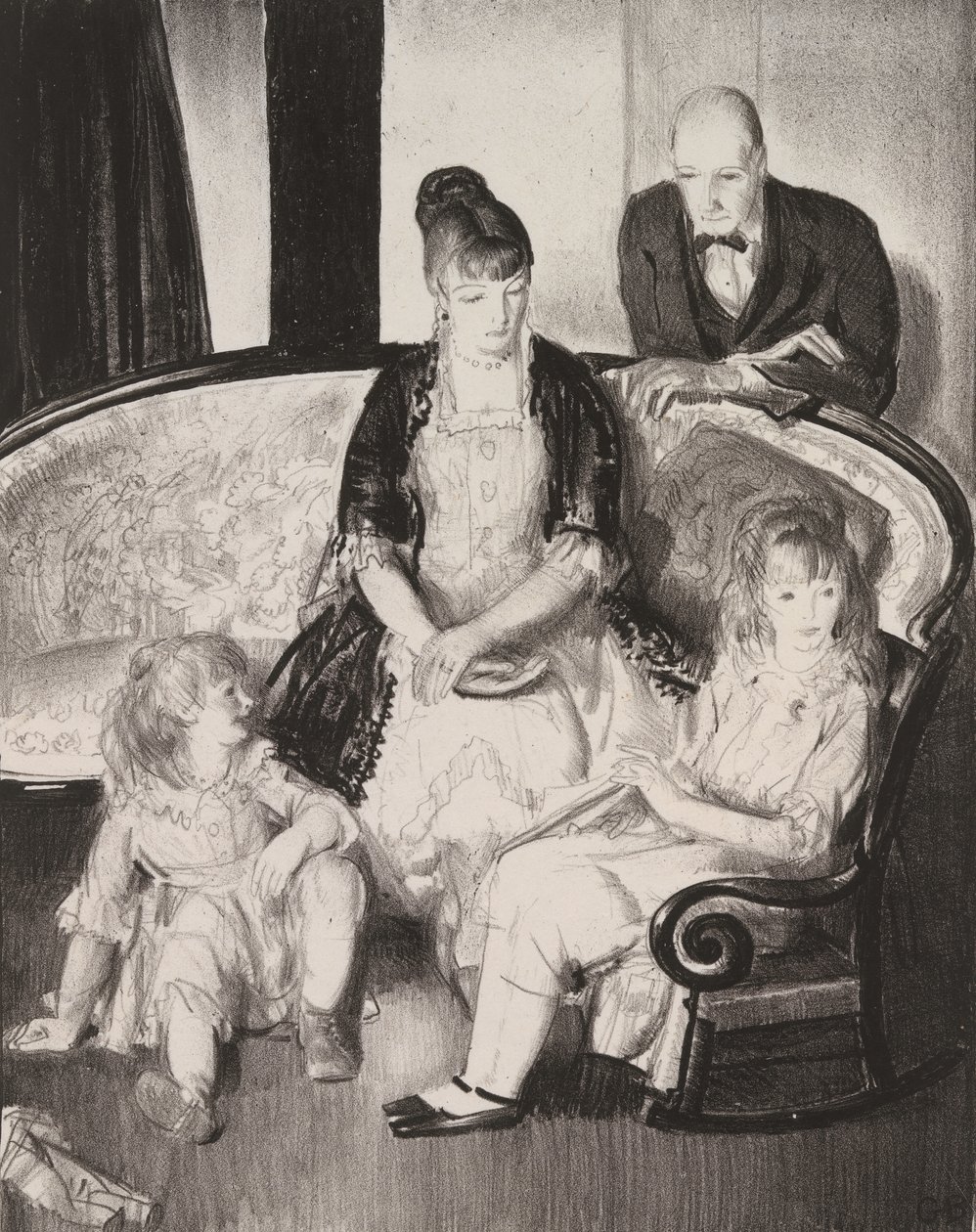 Mijn familie, tweede steen door George Wesley Bellows
