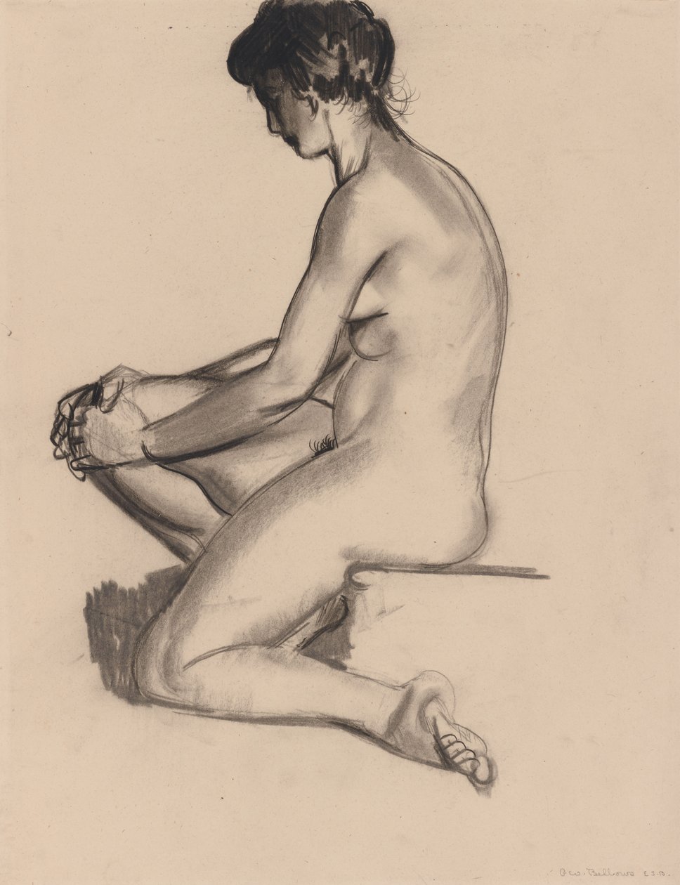 Naakte vrouw door George Wesley Bellows