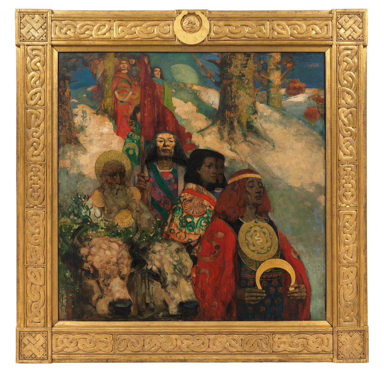 De druïden - De mistletoe binnenhalen door George and Hornel Edward A. (1864 1933) Henry