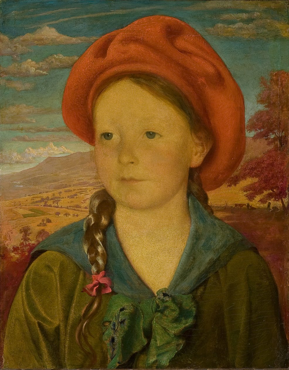 Portret van een Jong Meisje (Olivia Cauldwell) door George de Forest Brush or Brusch