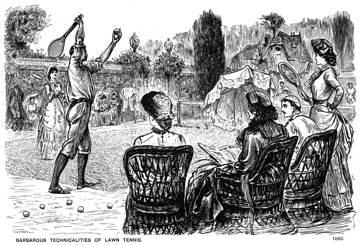 Barbaarse Technieken van Lawn Tennis, 1882 1891 door George du Maurier