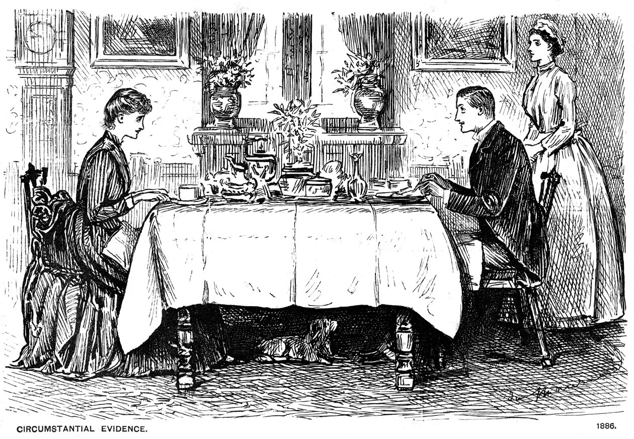 Omstandighedenbewijs, 1886-1891 door George du Maurier