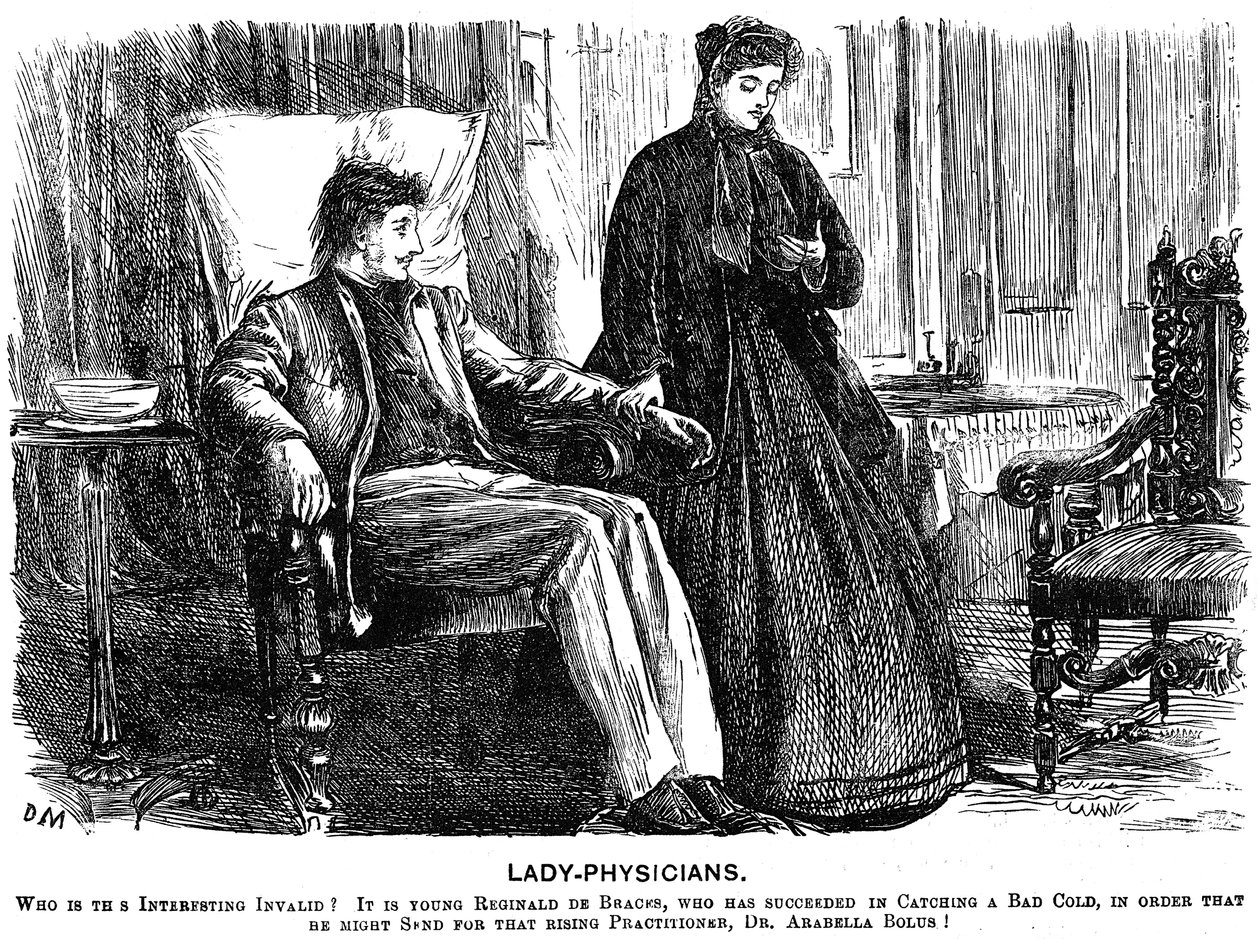 Vrouwelijke artsen, 1865 door George du Maurier