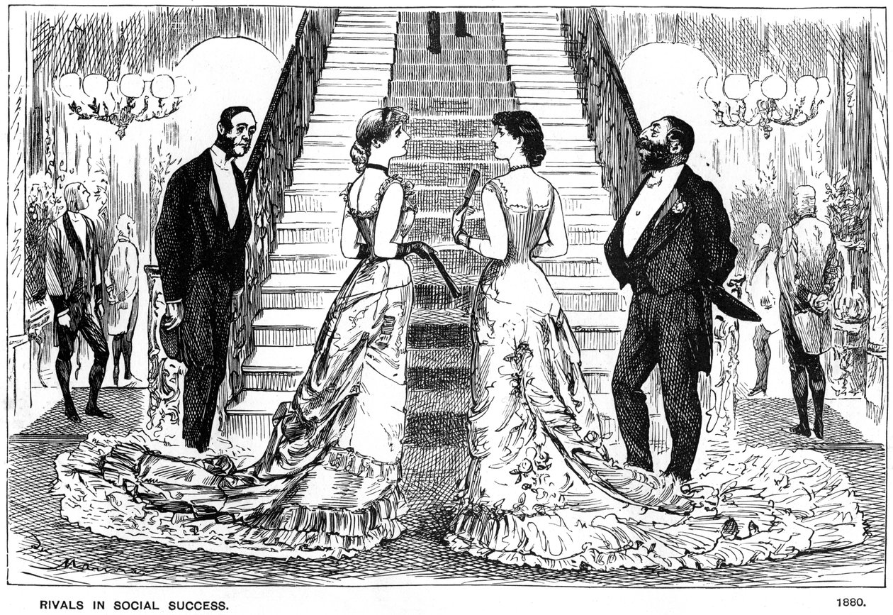 Rivalen in Sociaal Succes, 1880-1891 door George du Maurier