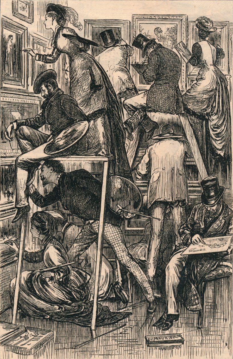 Vernisdag in de Koninklijke Academie door George du Maurier