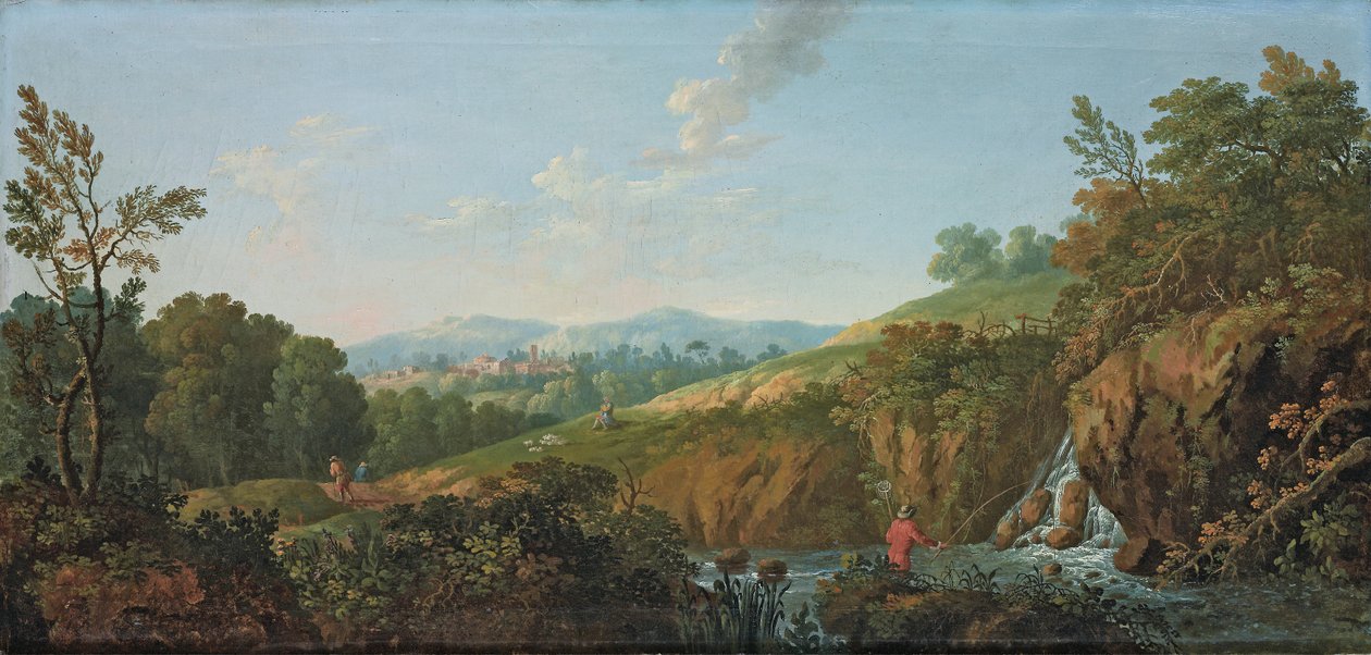 Bosrijk rivierlandschap door George the Elder Barret