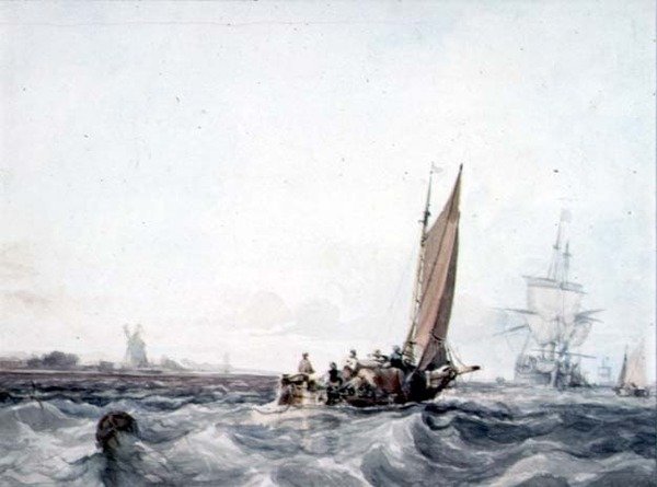 Zeegezicht door George the Elder Chambers