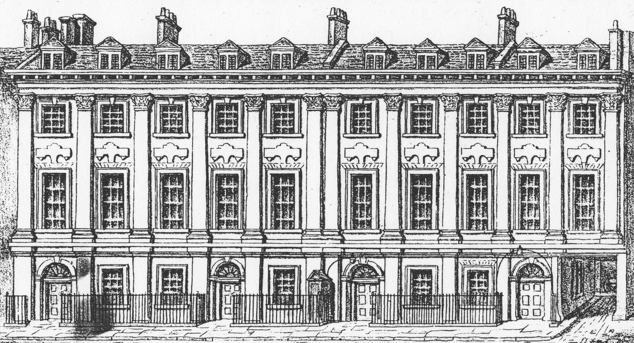 Huizen Great Queen Street, 1817 door George the Elder Scharf
