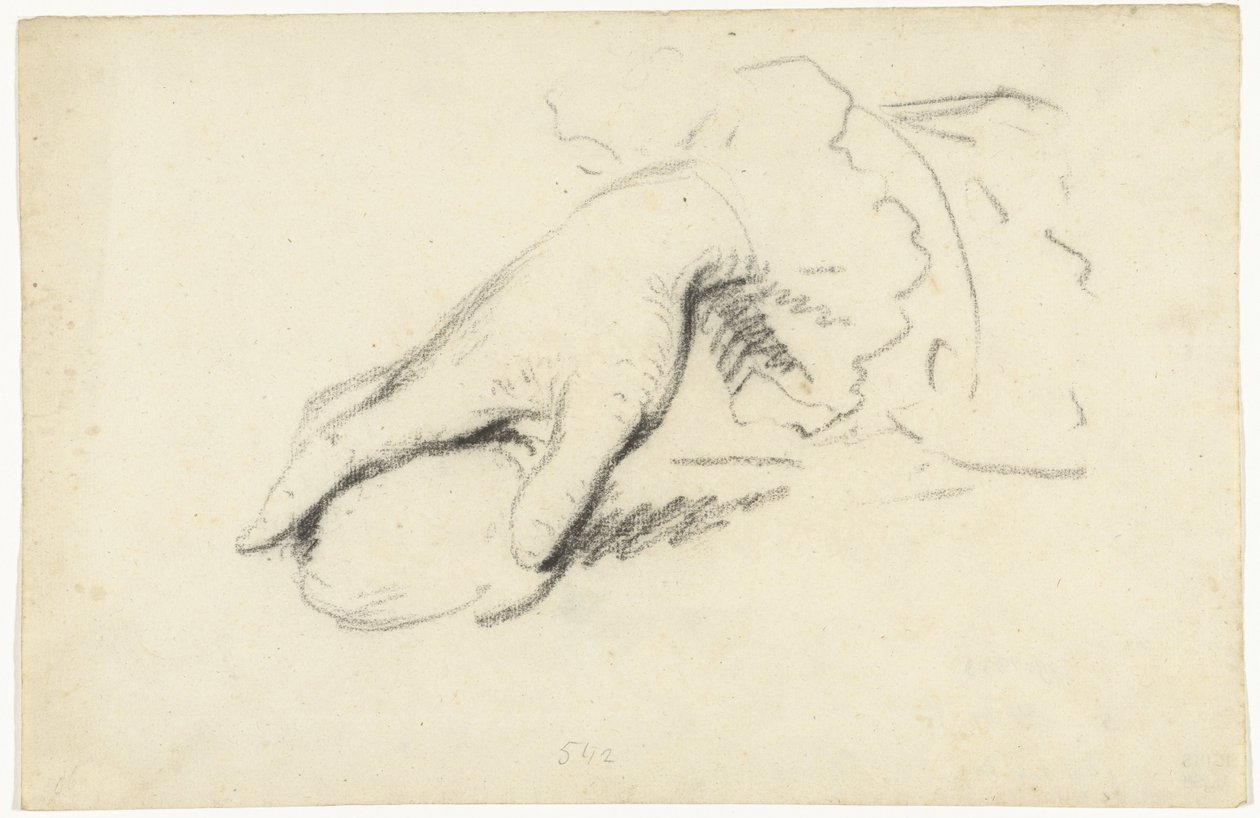Studie van een hand door George van der Mijn