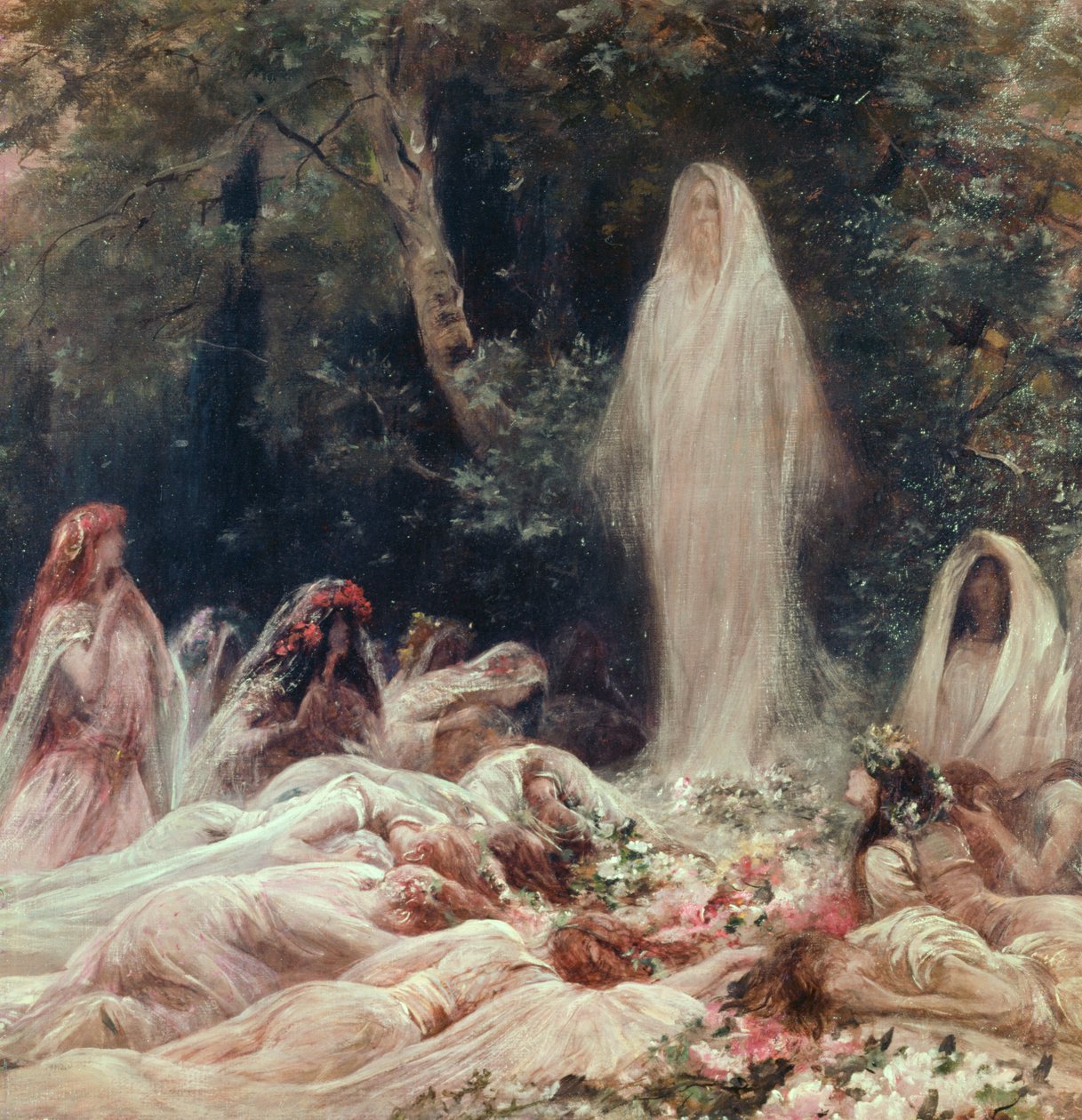 Verschijning, illustratie voor een literair werk van Edmond Rostand (1868-1918) door Georges Clairin