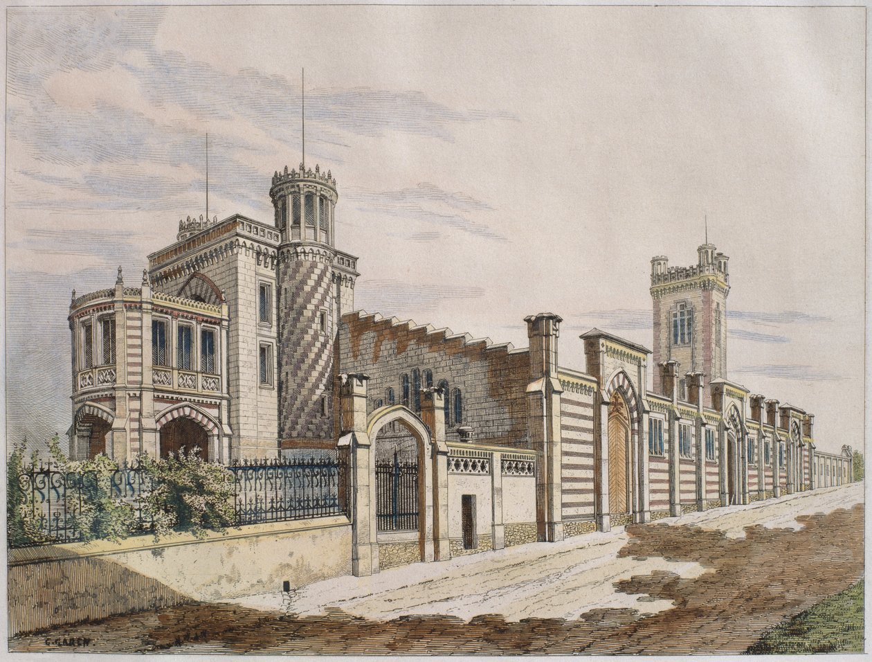 Magazijn van Madame Veuve Pommery Champagne in Reims, illustratie uit 