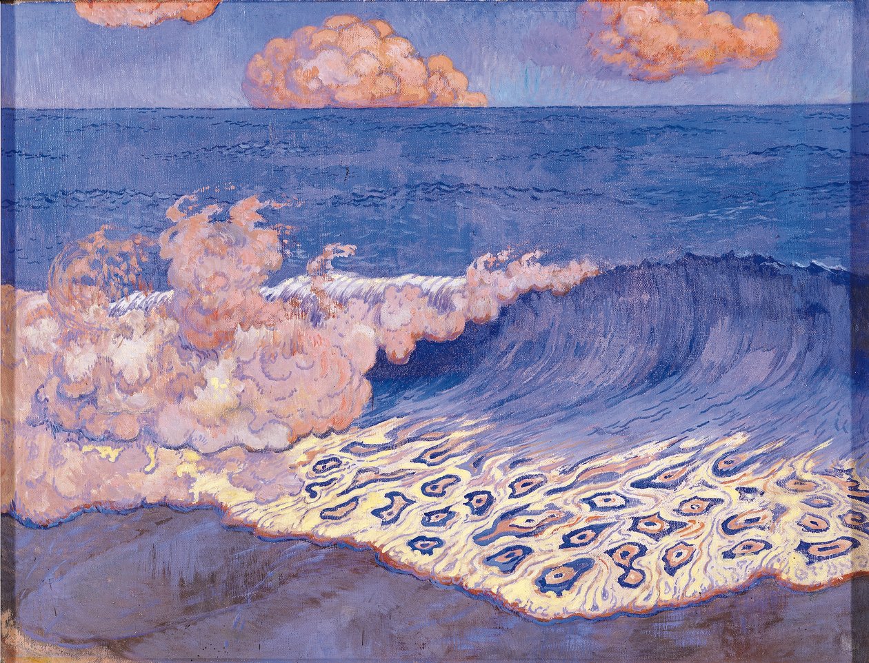 Blauw zeegezicht, Golfeffect, ca. 1893 door Georges Lacombe