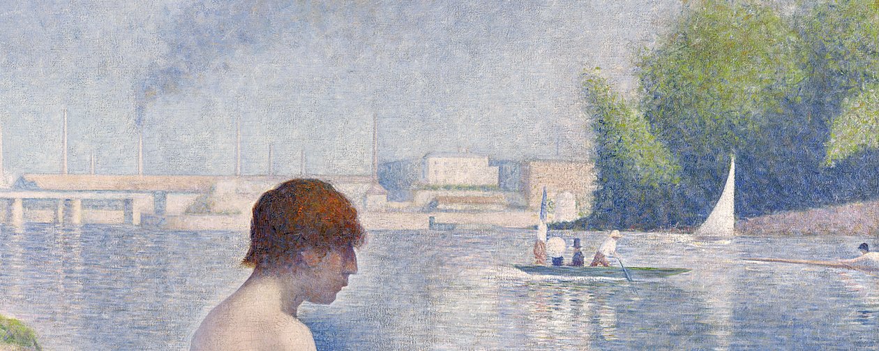 Badhuisgangers in Asnières (detail) door Georges Seurat