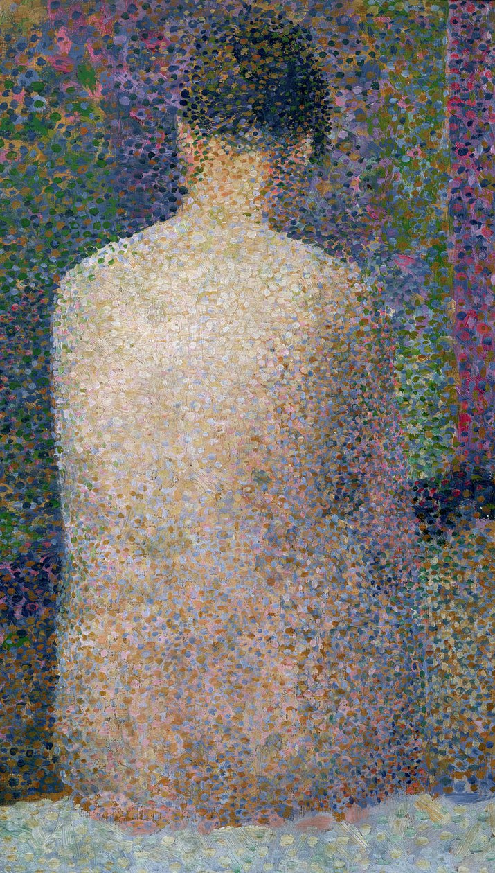 Model van de achterkant, 1886 door Georges Seurat