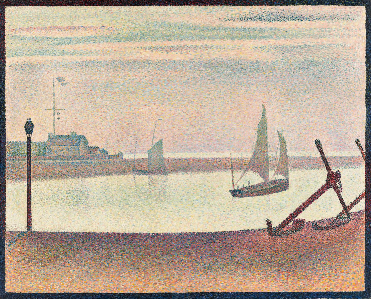 Het Kanaal bij Gravelines, Avond door Georges Seurat