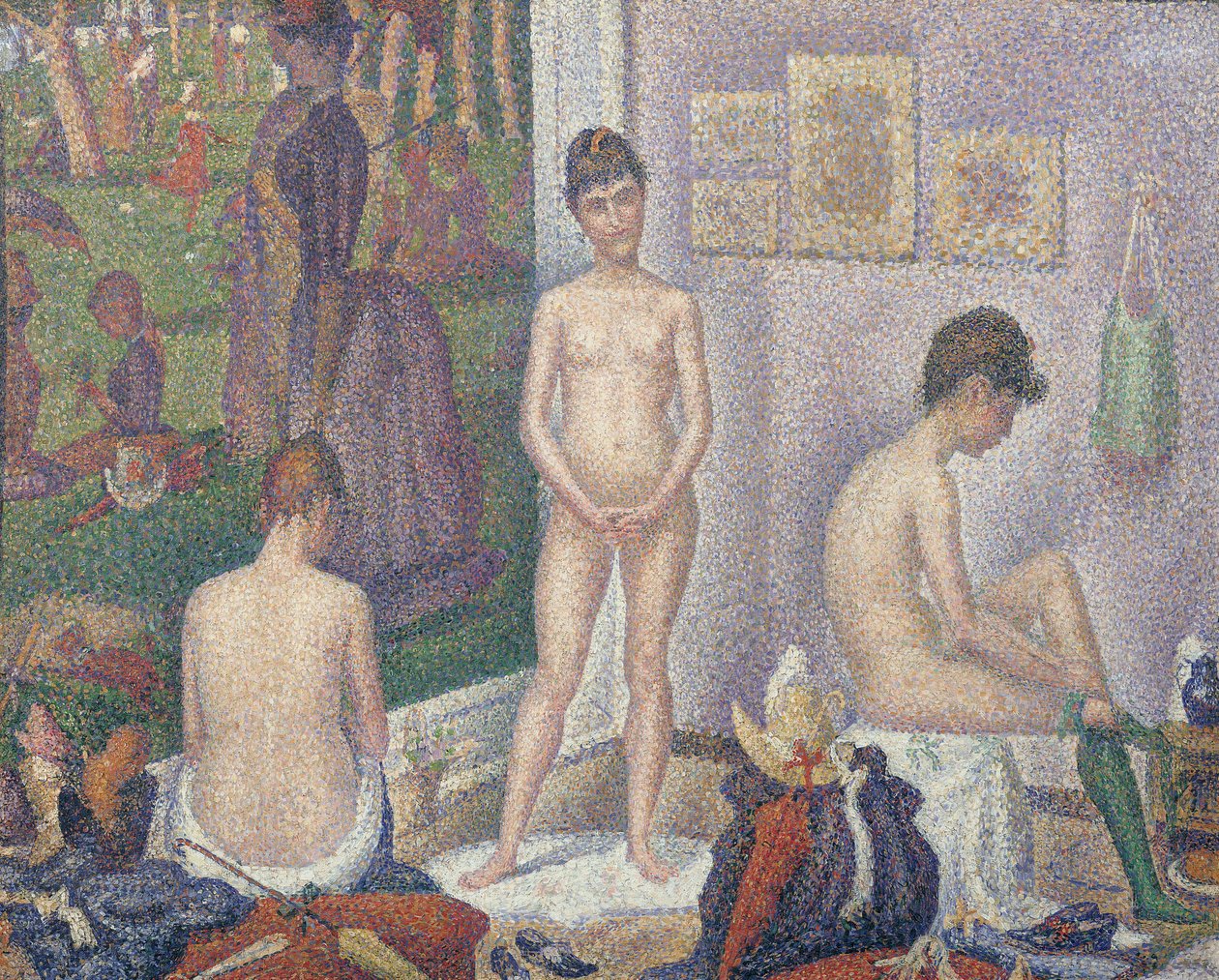 De modellen, 1888 door Georges Seurat