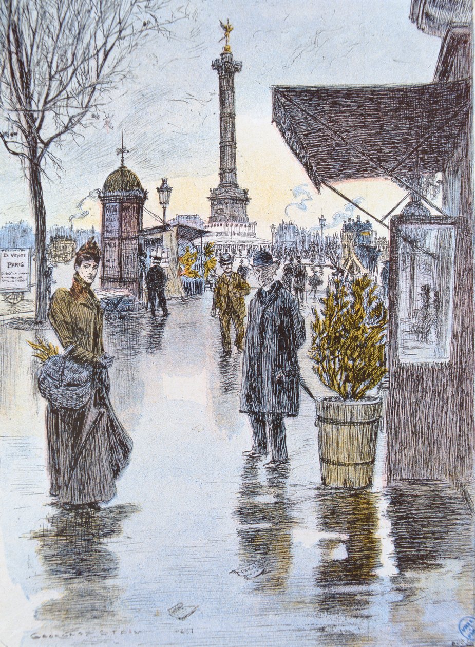De Place de la Bastille, Parijs door Georges Stein