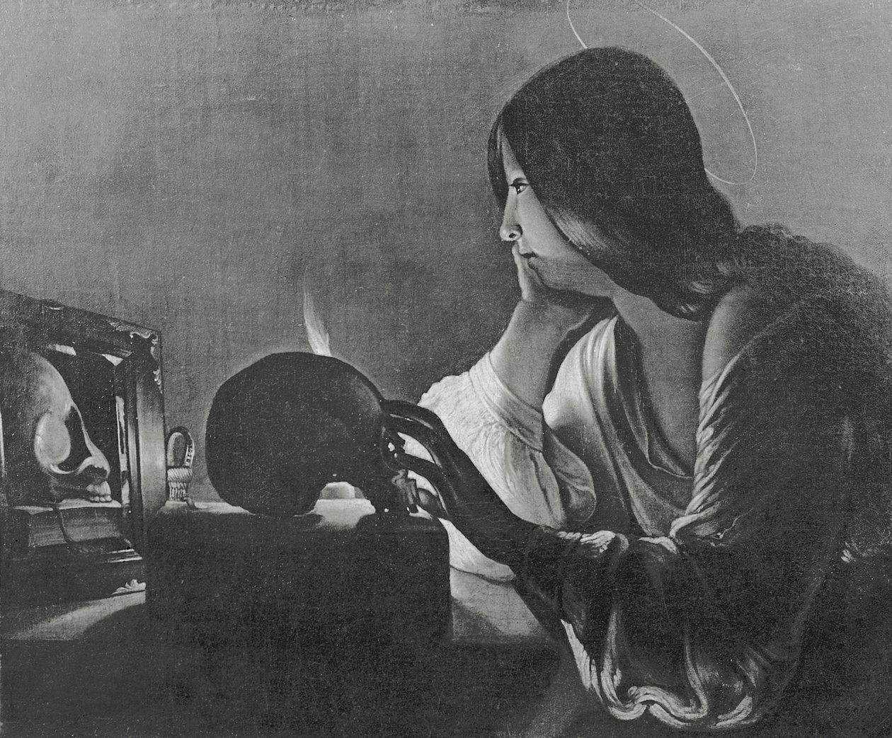 De Magdalena met de Spiegel door Georges de La Tour