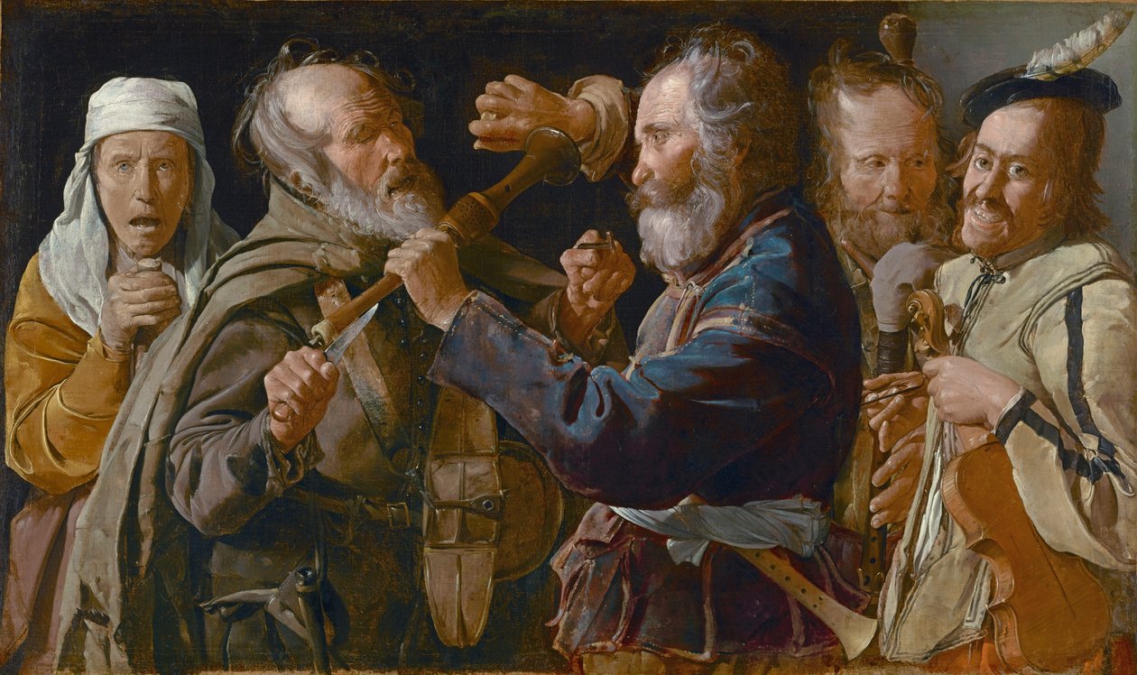 De Ruzie van de Bedelaars, c.1625-30 door Georges de La Tour