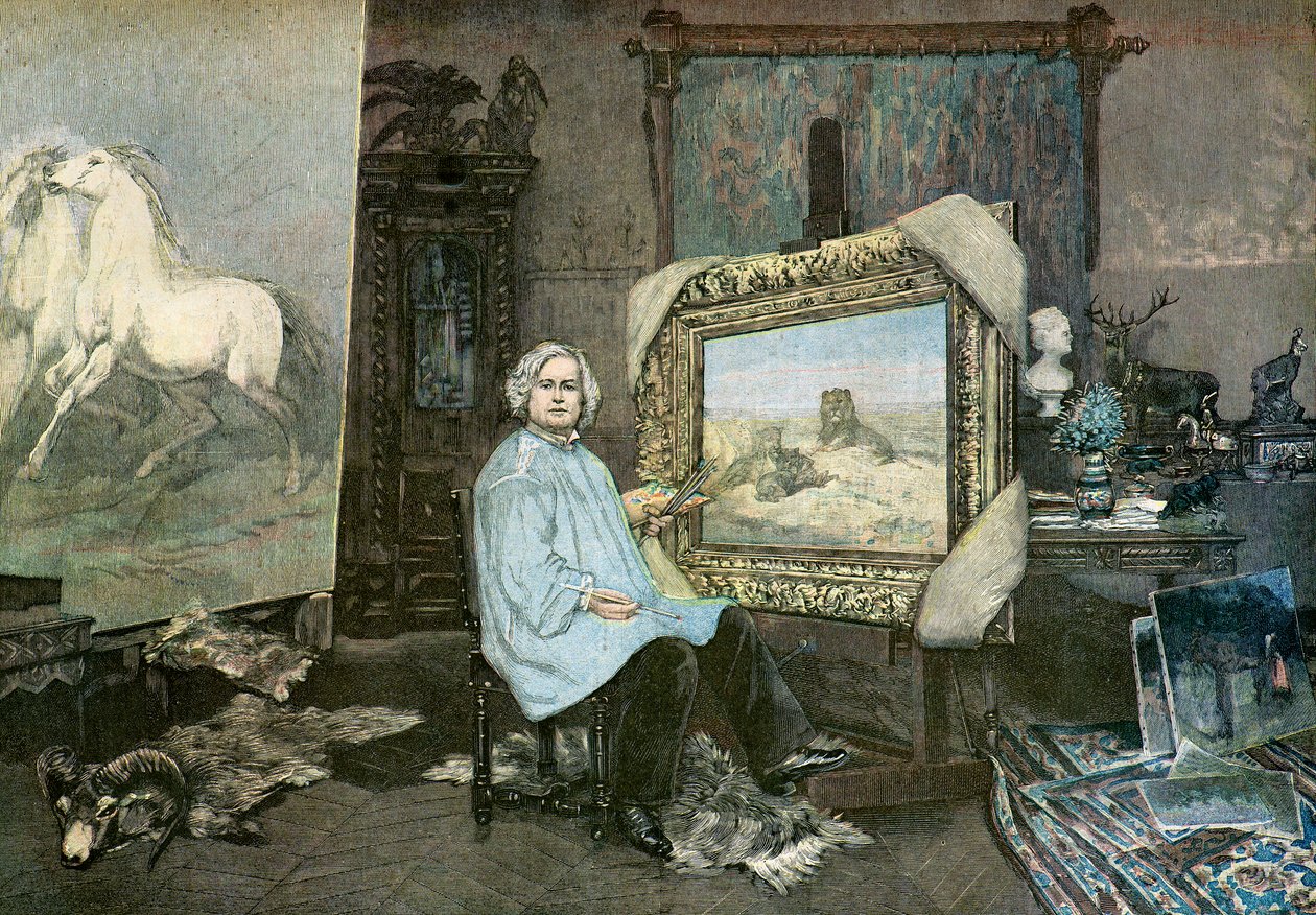 The artist Rosa Bonheur in her studio door Georges (1865-1951) Achille-Fould