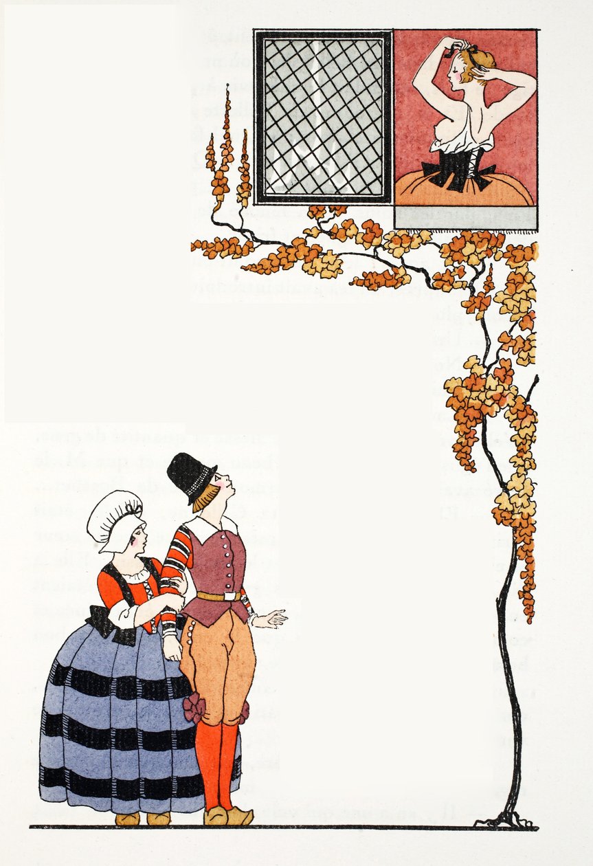 Bewondering van een afstand door Georges Barbier