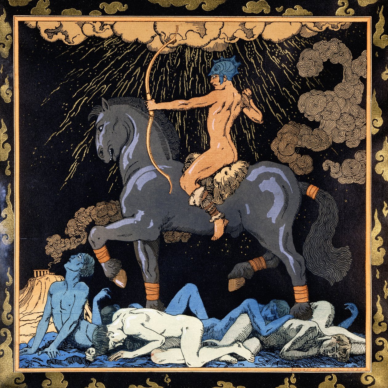 Degene die het Zwarte Paard Berijdt, c.1917-1920 door Georges Barbier