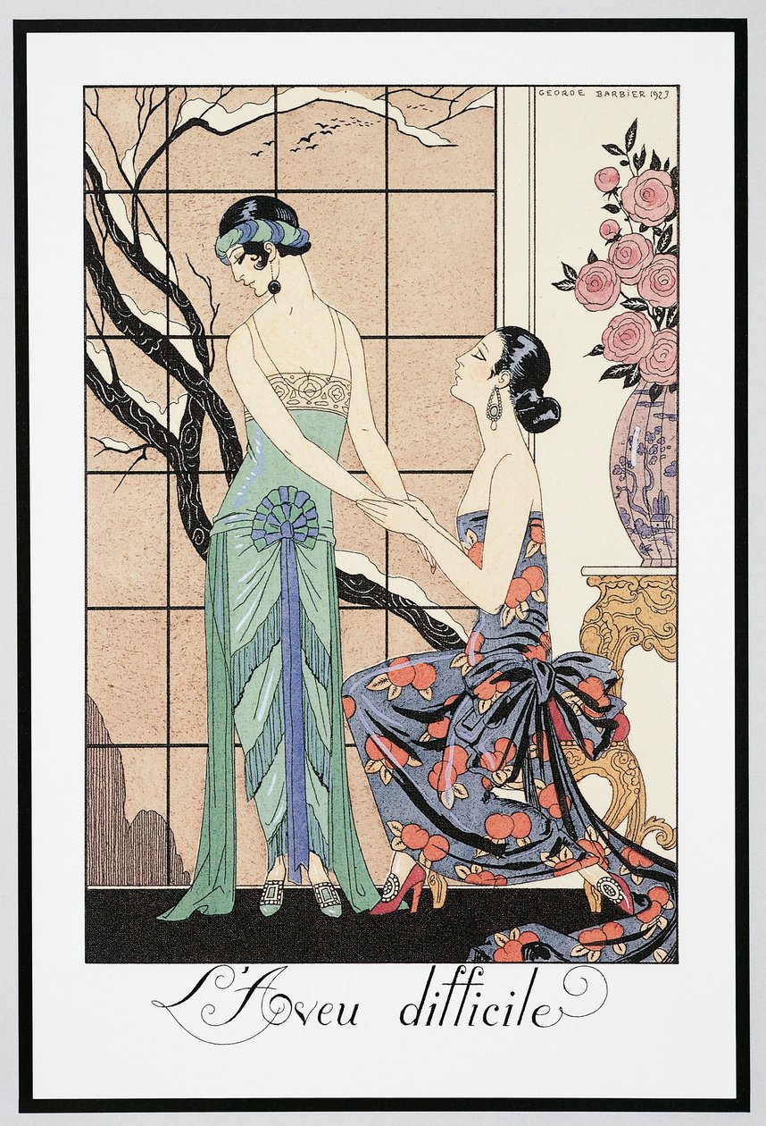 Falbalas et Fanfreluches, Almanak voor 1924, De Moeilijke Bekentenis door Georges Barbier