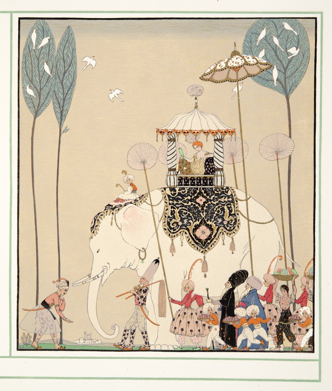 La Belle Missous uit Personages de Comedie, uitgegeven 1922 door Georges Barbier
